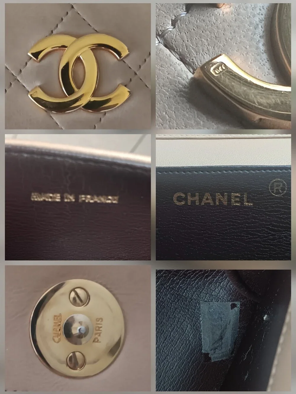 Chanel Vintage Small Full Flap Beige Lambskin 24K Gold Plated ✨ COA - Picture 7 of 15